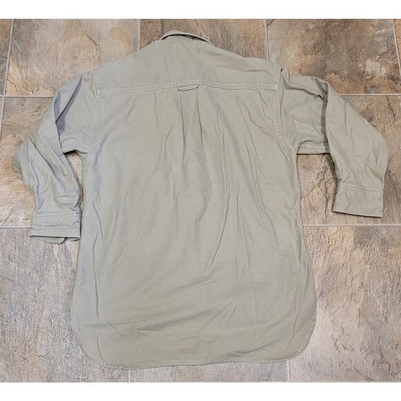 Vintage Eddie Bauer Shirt Men's Medium Tan Long Sleeve Duck Hunting USA Made 90s - Picture 11 of 12